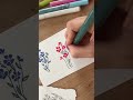 Pink flowers art shorts drawing