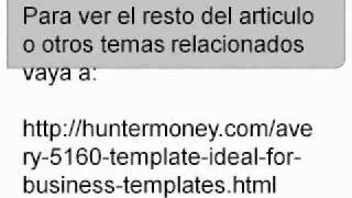 Avery 5160 Template  Ideal For Business Templates