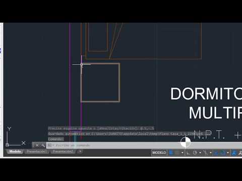 Insertar bloques de mobiliario, coordenadas relativas, escalar y centrar en AutoCAD (Curso Parte 13)