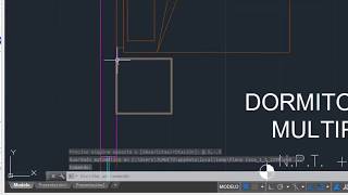 Insertar bloques de mobiliario, coordenadas relativas, escalar y centrar en AutoCAD (Curso Parte 13)
