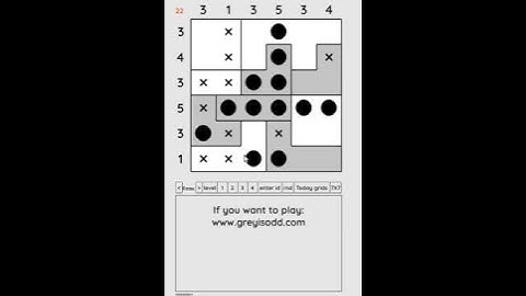 Grey is Odd - Today grids. Solution level 1 6X6 dated 07-30-2024 #logicpuzzles #logicgames  #games