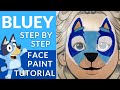 Bluey Face Paint Tutorial - How to Face Paint Bluey @Face Painting Classes - Let's Paint!