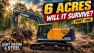 Will The New HX230 Hyundai Survive Land Clearing Let's Get Started!