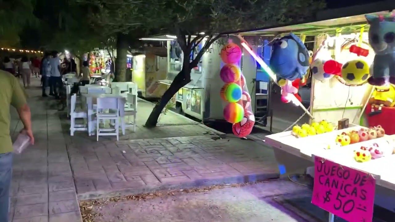 Recorrido Nocturno 🌒 !!Parque 🌲LA ROTONDA!! Matamoros, Tamaulipas 