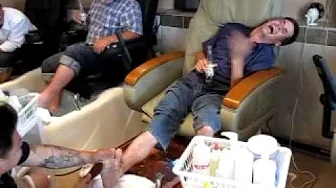One funny pedicure.