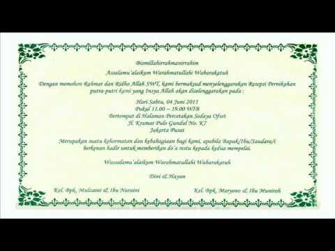 Video Undangan Pernikahan Hayun & Dini 4 Juni 2011