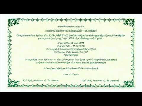 Video Undangan Pernikahan Hayun & Dini 4 Juni 2011