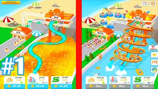 Idle Water Slide! MAX LEVEL PARK EVOLUTION The Coolest Water Amusement Park in The World! Part 1 screenshot 2