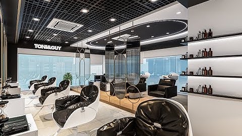 STYLISH & MODERN SALON INTERIOR DESIGN | TONY & GUY | BLACK & WHITE CONCEPT IDEA