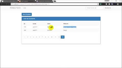 Pagination Avec PHP + MySQL + Bootstrap