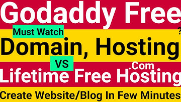 Godaddy Free Domain & Hosting vs Lifetime Free Premium Website Hosting With Free CPanel, Free SSL