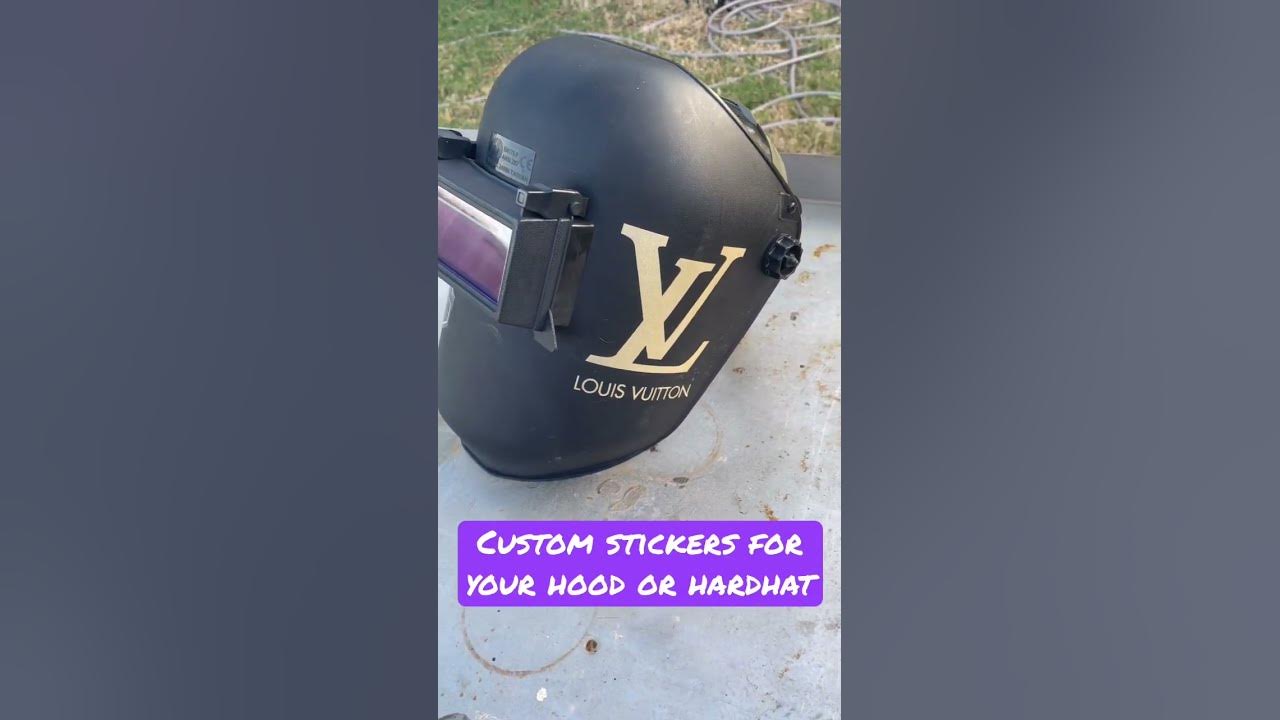 Custom welding hood stickers 