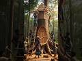 গাছের গুঁড়ি দিয়ে বানানো সুন্দর ঘর! 😲🌳 Amazing Tree Trunk House