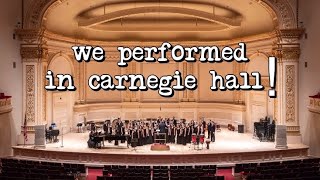 We Performed in Carnegie Hall!