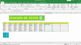 FUNCIONES DE TEXTO(MAYUSC, NOMPROPIO, MINUSC, CONCATENAR)