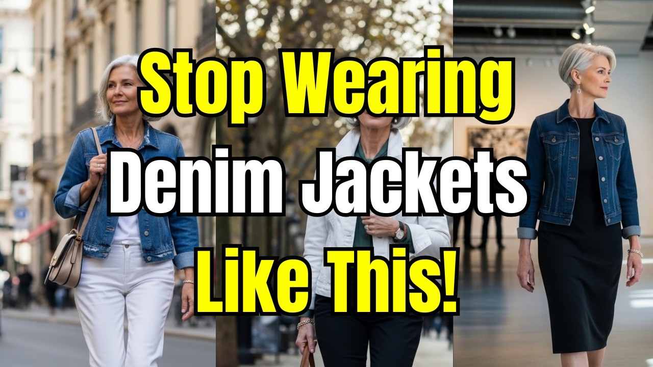 Как носить джинсовые куртки после 60 лет и при этом выглядеть ПОТРЯСАЮЩЕ! (7 гениальных стилистич...