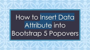 How to Insert Data Attribute into Bootstrap 5 Popovers