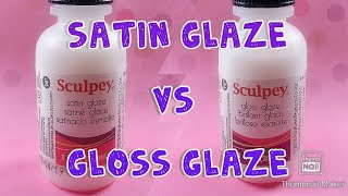 Satin glaze VS Gloss glaze Comparison / Glaze for Polymer clay 