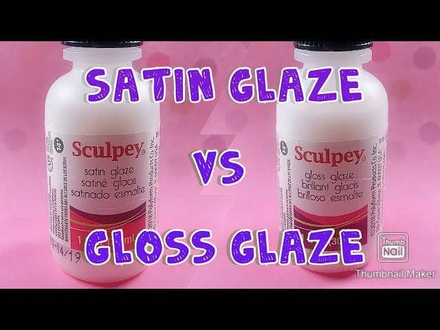 Satin glaze VS Gloss glaze Comparison / Glaze for Polymer clay