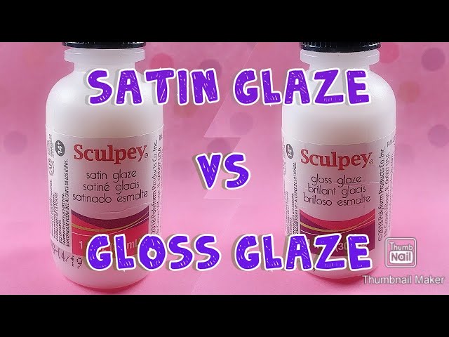 Satin glaze VS Gloss glaze Comparison / Glaze for Polymer clay 