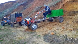 La nisip cu cele mai puternice motocultoare Ruris și O'mac // TRIP TO SAND WITH TWO WHEEL TRACTOR🚜