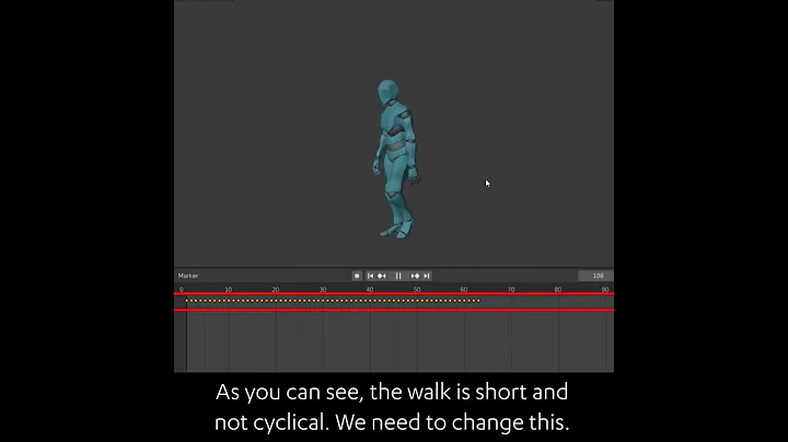 Daily Blender Secrets - Mixamo walk cycle and How to Create an Action from Keyframes