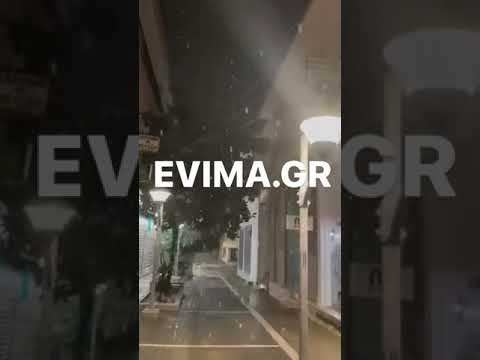 Κακοκαιρία Μπάρμπαρα: Χιονίζει στο Αλιβέρι