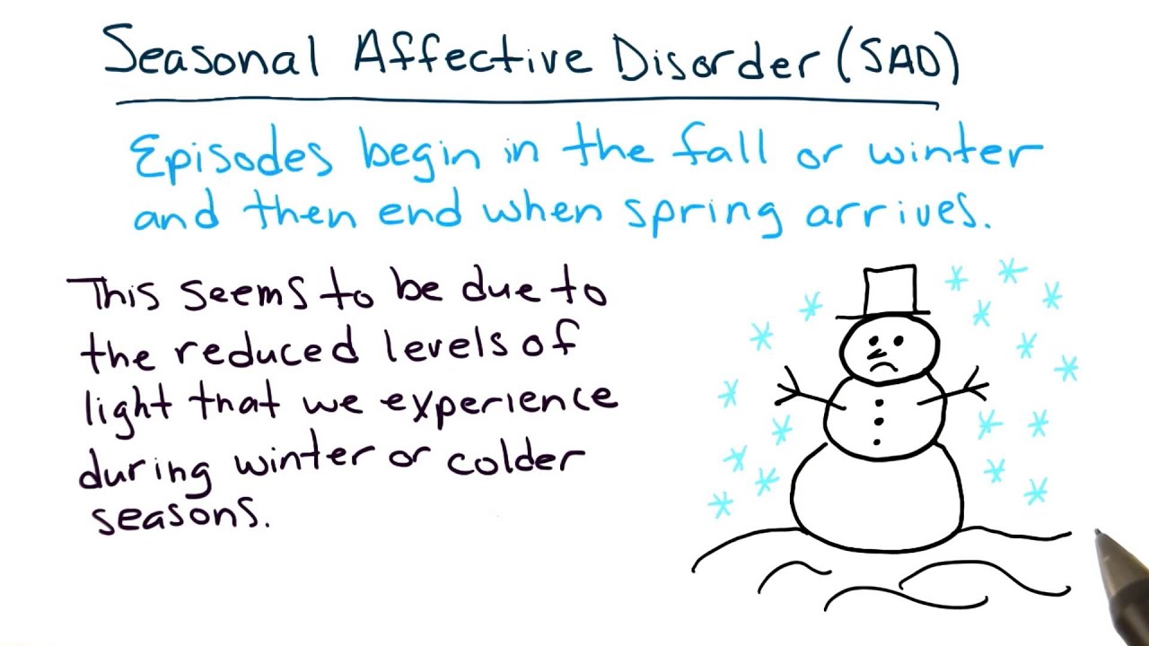 Seasonal affective disorder - Intro to Psychology - YouTube