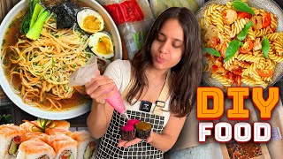 I Only Ate Do It Yourself DIY Food For 25 Hours Food Challenge 😍😱 | Ramen, Sushi, Pasta 😱😱