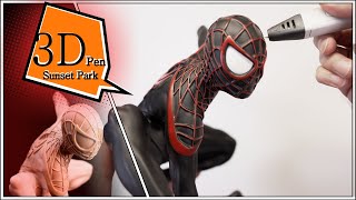 [3D Pen] 3d pen art Making Spider-man Miles Morales Figure (Part.2)