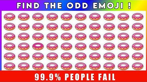 HOW GOOD ARE YOUR EYES PART 2 || FIND THE ODD EMOJI || QUIZ CLOCK || #emojichallenge