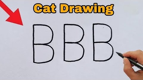  😺 How to Draw Cat From Letter B || Easy Cat Drawing || Animals Drawing || Cat Drawing Step by Step