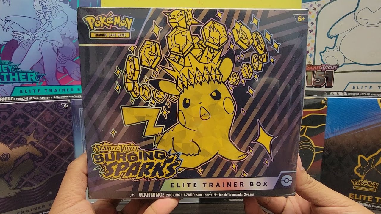 Распаковка набора Surging Sparks Elite Trainer Box. Этот набор мне очень понравился.