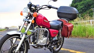 原２のGNにサイドバック取り付けたった！【GN125H@SUZUKI豪爵】（走行テストはまた今度ｗ）