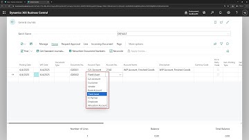 Business Central short video: Set default Account type in General Journals (Customization)