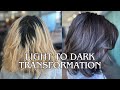 How to: Back to Natural - Blonde to Dark Brunette Hair Transformation with Formulas