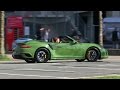 1 of 1 Olive Green Porsche 991.2 Turbo S Cabriolet w/ Edo Competion Exhaust | REVS + Acceleration