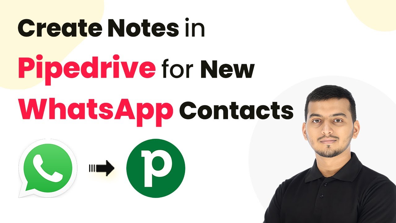 How to Create Notes in Pipedrive for New WhatsApp Contacts - YouTube