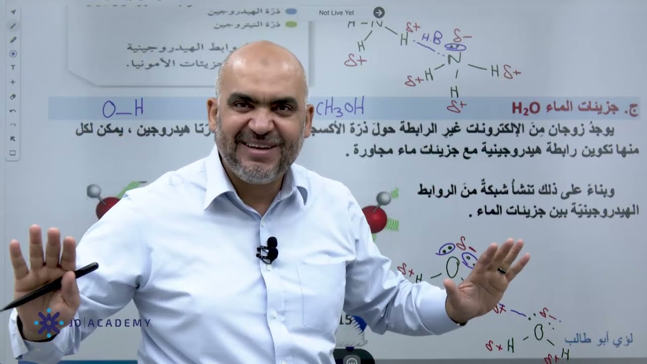 الدورة التحضيرية لمادة الكيمياء 2008 - الحصة الرابعة قوى التجاذب بين الجزيئات- أ.لؤي ابو طالب