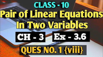 NCERT Class 10 Maths Chapter 3 Exercise 3.6 Question 1{vii} in Hindi