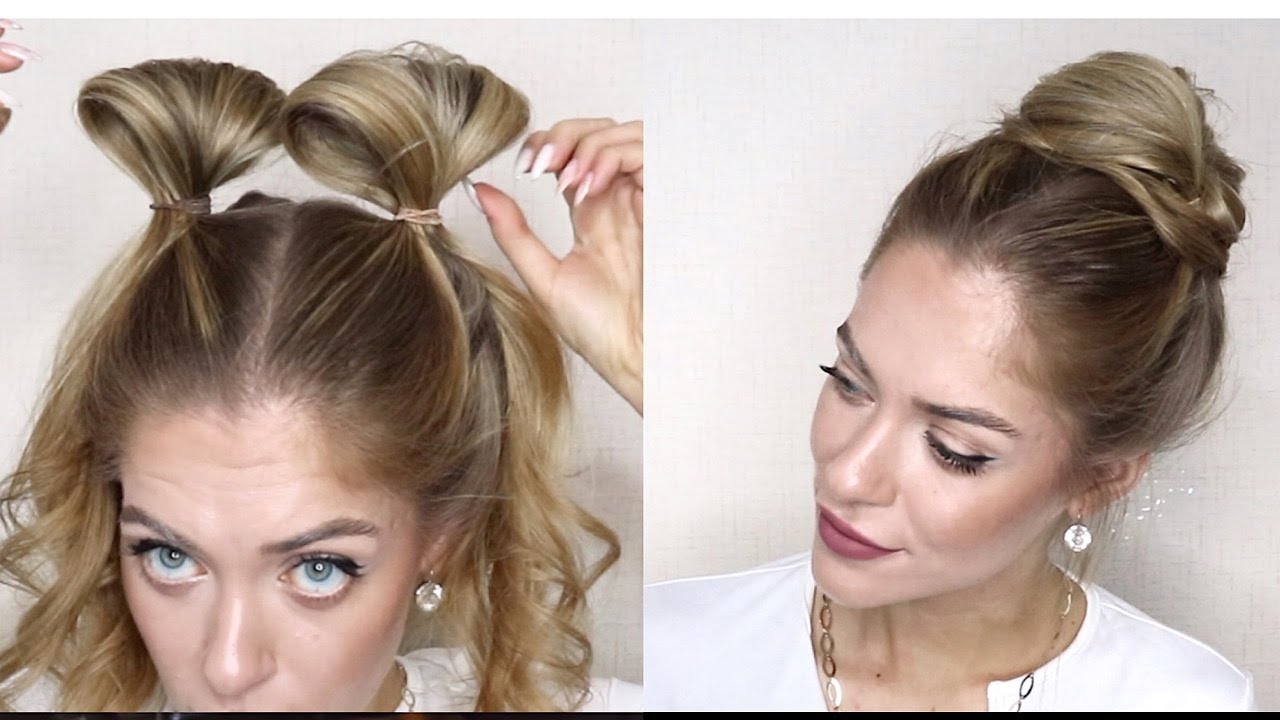 ПРОСТАЯ ПРИЧЕСКА НА КАЖДЫЙ ДЕНЬ НЕБРЕЖНЫЙ ПУЧОК БЕЗ ВАЛИКА! TIKTOK