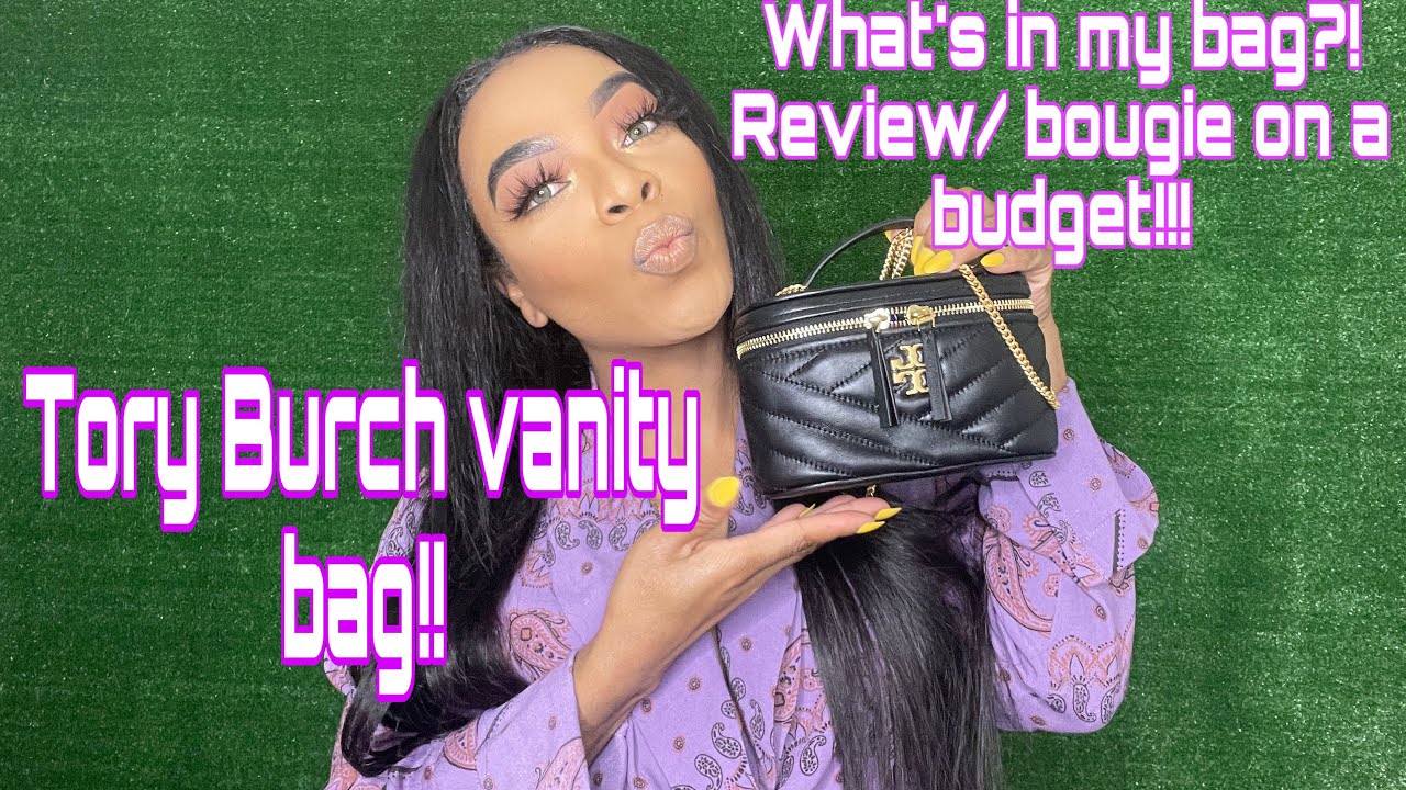 Tory Burch Kira Vanity Case Review| Whats in my Bag| Chanel Dupe| bougie on  a budget!! - YouTube