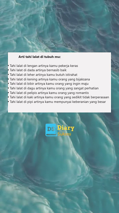 Arti Tahi Lalat di tubuhmu #shorts #short #motivation #motivasi #inspirasi #sukses #storywa #story