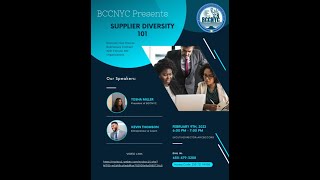 Supplier Diversity 101 - Hosted by Black Chamber of Commerce of New York City Inc