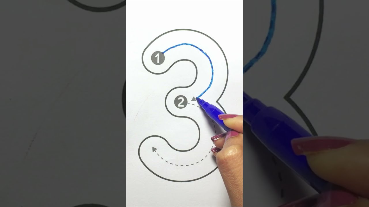 How To Write The Number 3 Shortvideo