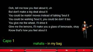 mahalia - in my bag - Lyrics Chords Vocals