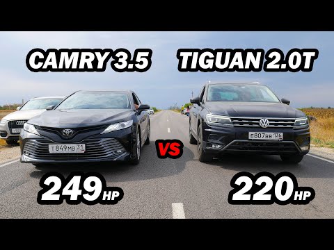 Новая CAMRY 3.5 vs Новый TIGUAN 2.0T vs PRIORA 140 л.с. vs OCTAVIA A7 1.8T vs BMW G20 320D ГОНКА!!!