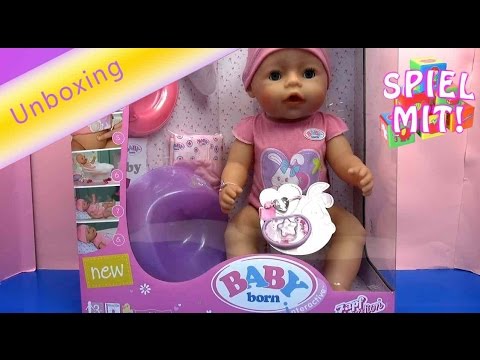 Zapf Creation | Baby Born Interactive Puppe (Mädchen) 819197 Unboxing ...