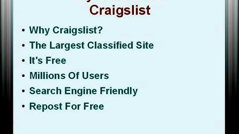 How to Post Ads on Craigslist    Tutorial Session 1   YouTube
