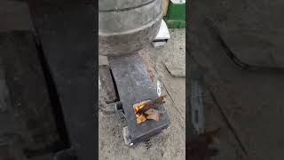 rocket stove heater from stainless keg ( beer barrel)